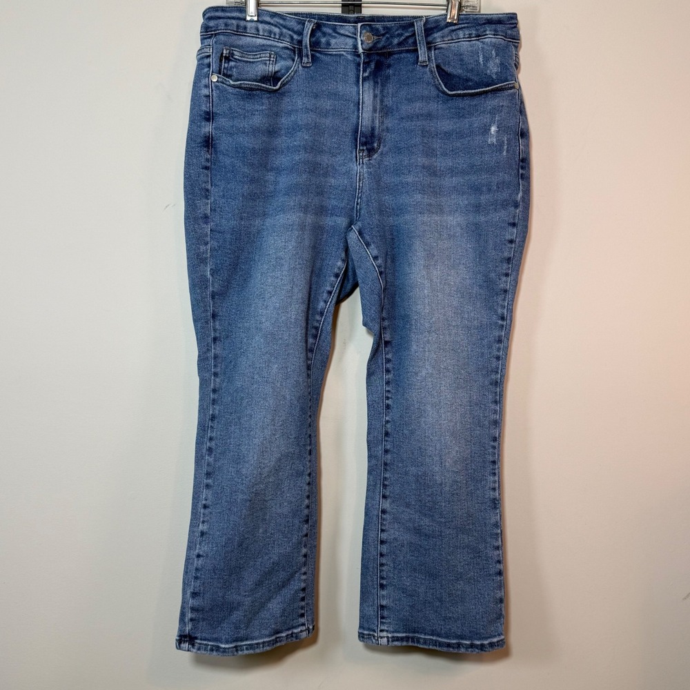 Judy Blue Cropped Jeans Womens 18W Blue Excellent Curvy Plus Size Boho Everyday